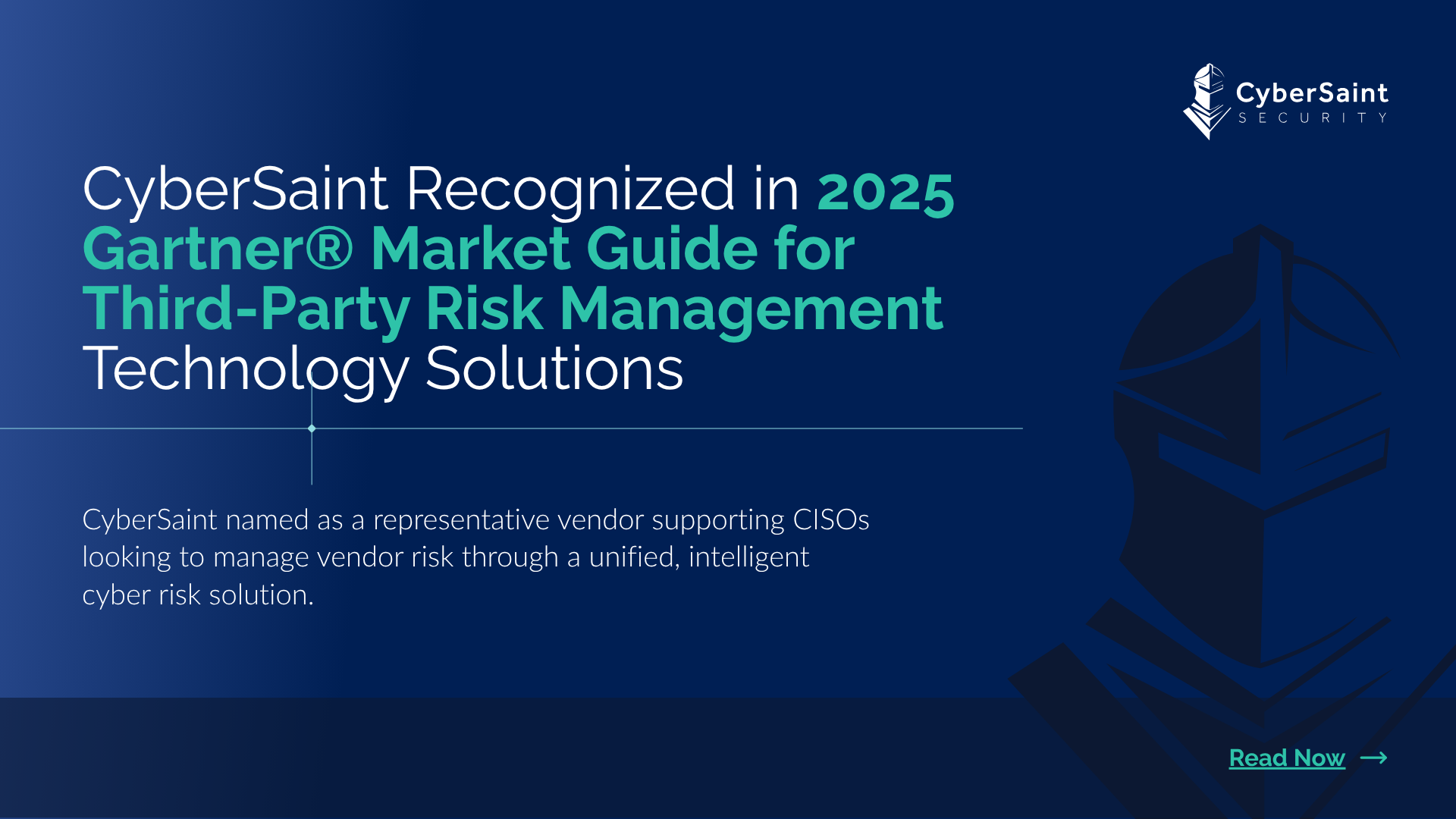 CyberSaint Named in the 2025 Gartner® Market Guide for TPRM: Delivering Cyber Risk Intelligence for First- and Third-Party Risk