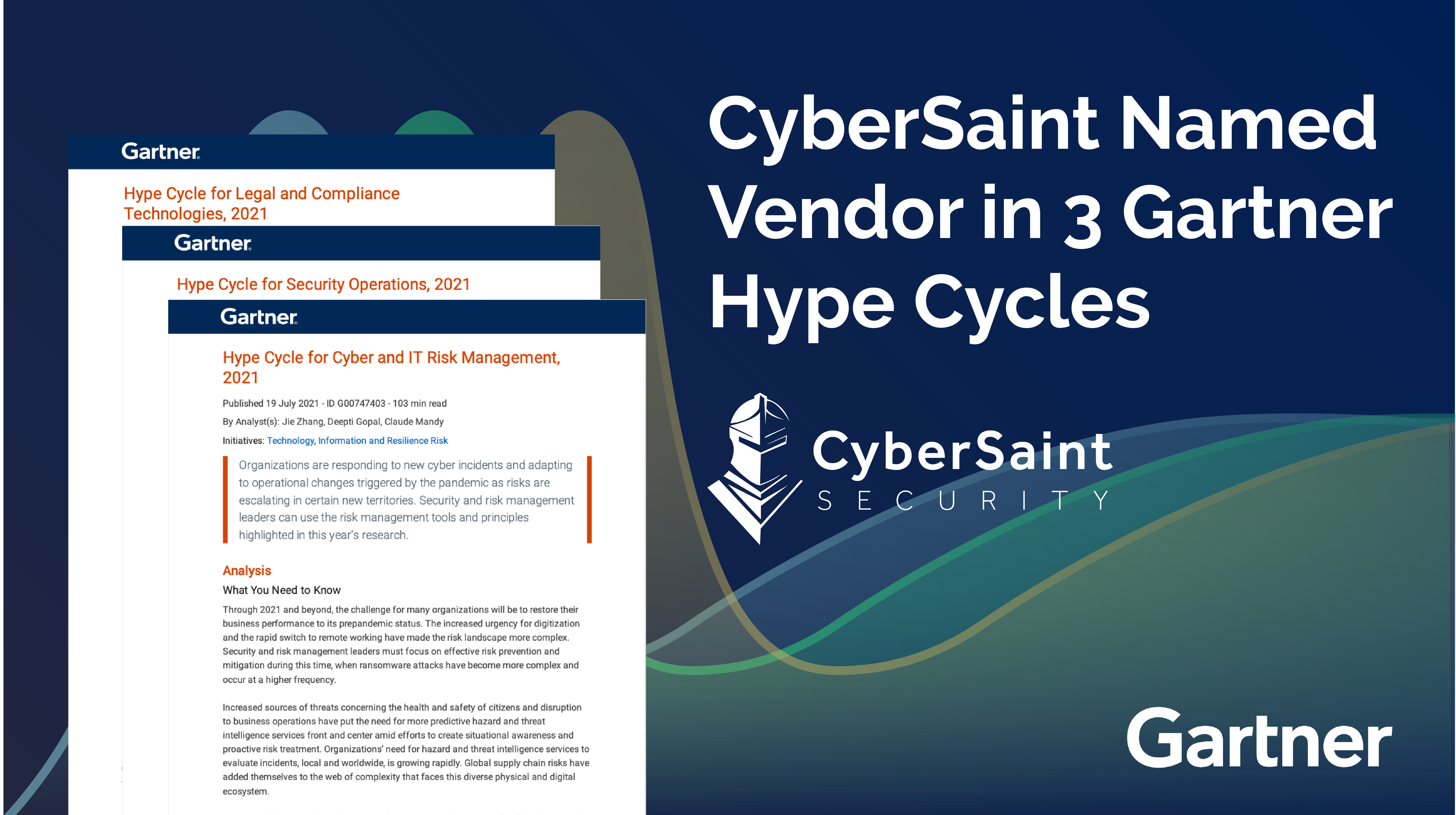 CyberSaint Named in Gartner Hype Cycle for Cyber and IT Risk Management